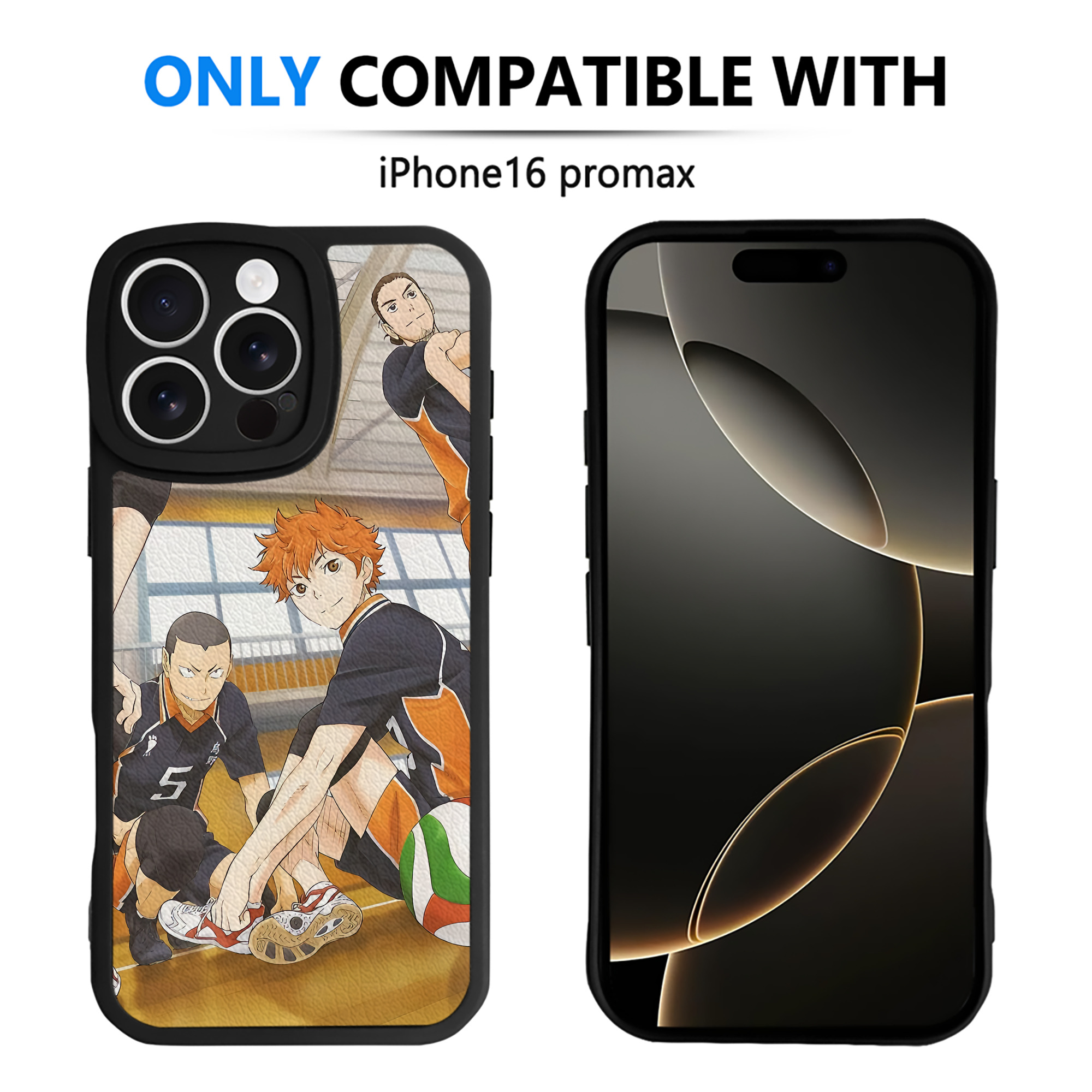 （画像用） ハイキュー!! Haikyu!! 【iPhone 16シリーズ対応】シリコンスマホケース（レザー調） 材質：シリコン
